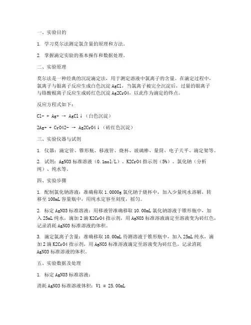 莫尔法实验报告数据