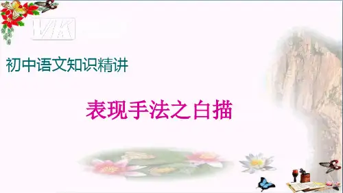 初中语文知识精讲课程：表现手法之白描ppt