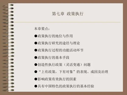 陶学荣    第七章__政策执行