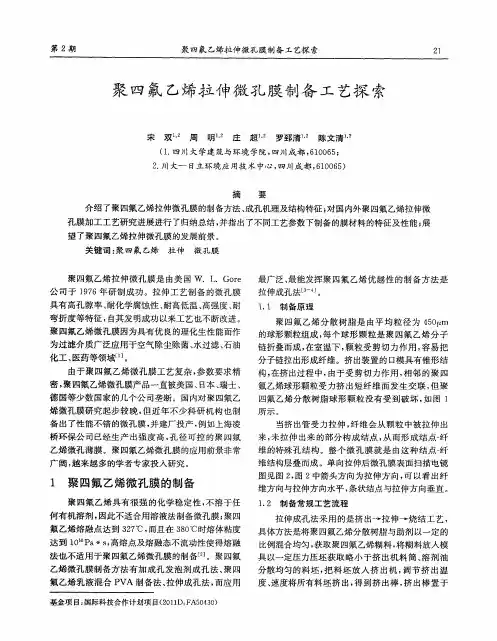 聚四氟乙烯拉伸微孔膜制备工艺探索