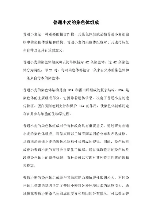 普通小麦的染色体组成