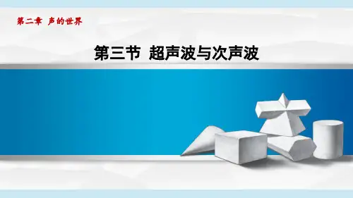 沪科版八年级物理上册第2章第三节 超声波与次声波