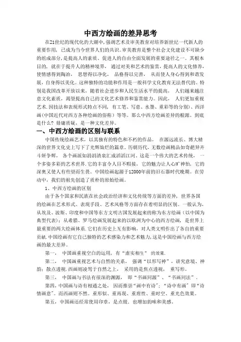 中西方绘画差异