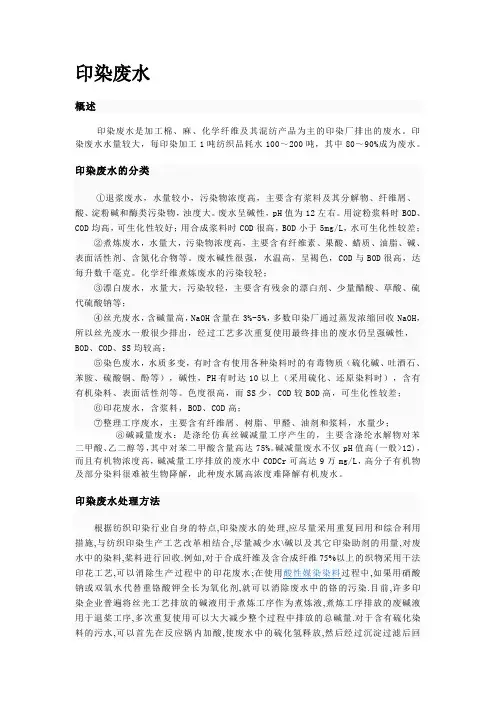 印染废水