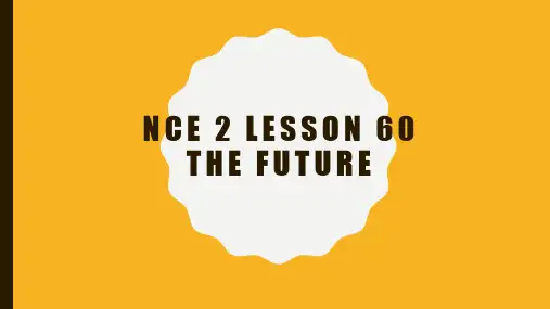 新概念第二册-Lesson 60 The future