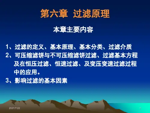 2010--第六章--过滤原理PPT课件