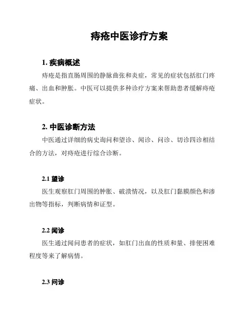 痔疮中医诊疗方案