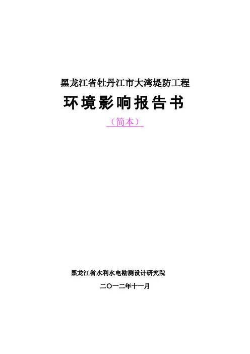 黑龙江省牡丹江市大湾堤防工程