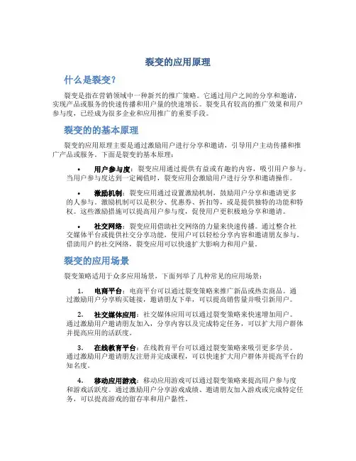 裂变的应用原理