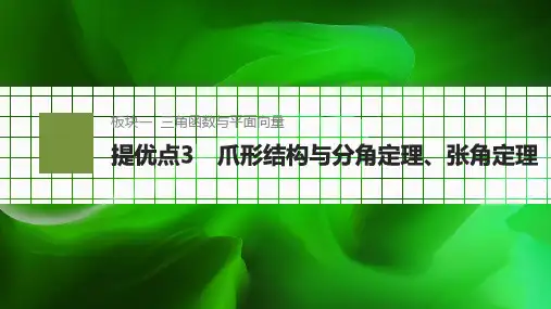 高中数学专题复习 提优点3 爪形结构与分角定理、张角定理