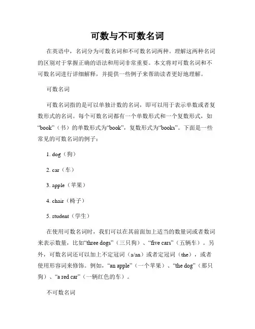 可数与不可数名词