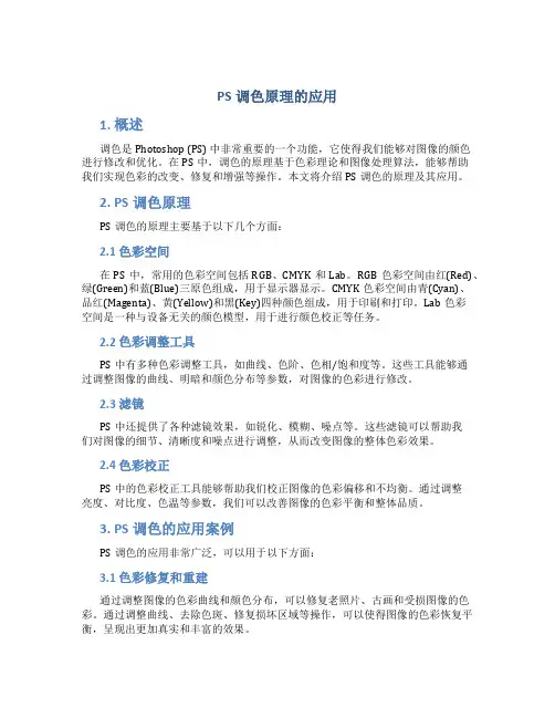 ps调色原理的应用