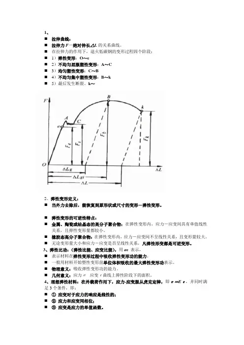 材料物理性能复习总结