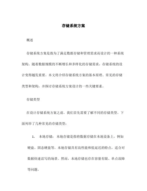 存储系统方案