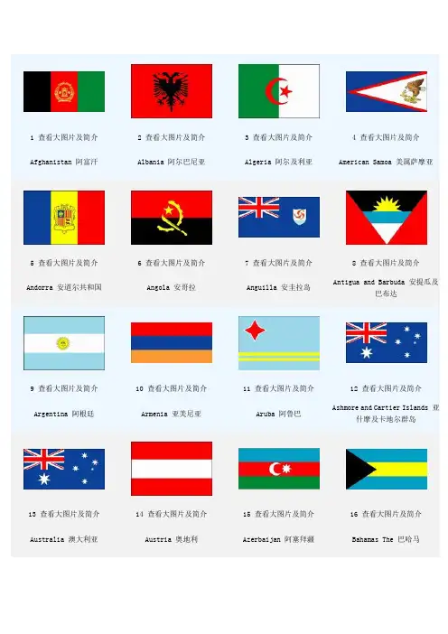 各国国旗图片及简介