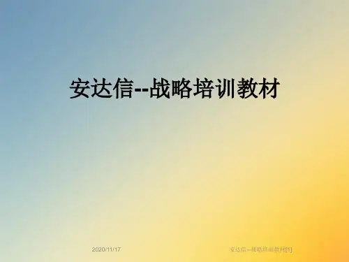 安达信--战略培训教材[1]