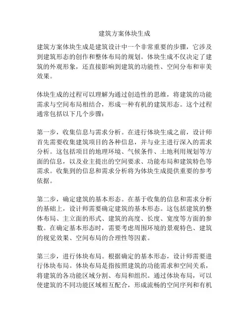 建筑方案体块生成
