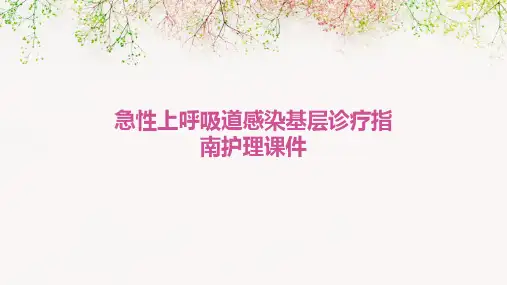 急性上呼吸道感染基层诊疗指南护理课件