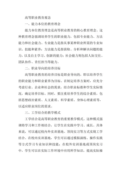 高等职业教育观念