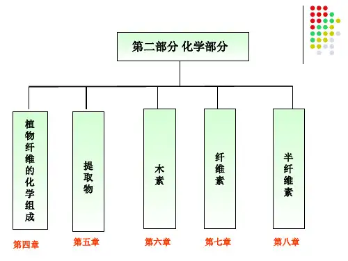 植物纤维化学第4讲化学组成