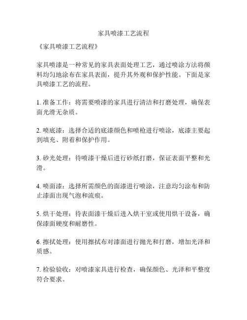 家具喷漆工艺流程