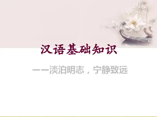 汉语语法基础知识精编版