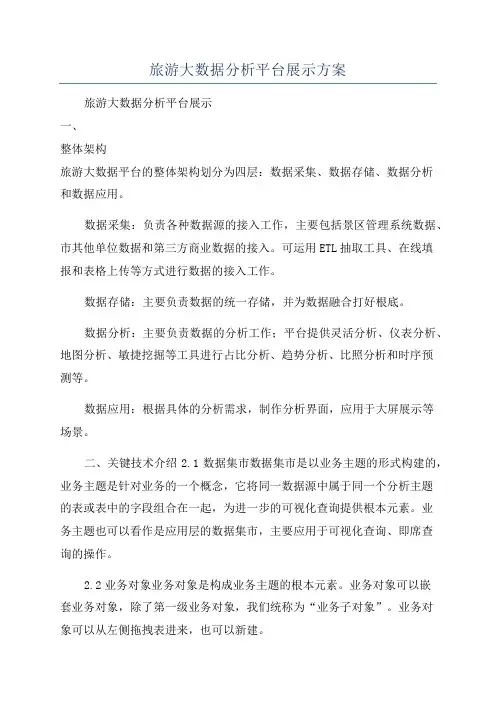 旅游大数据分析平台展示方案