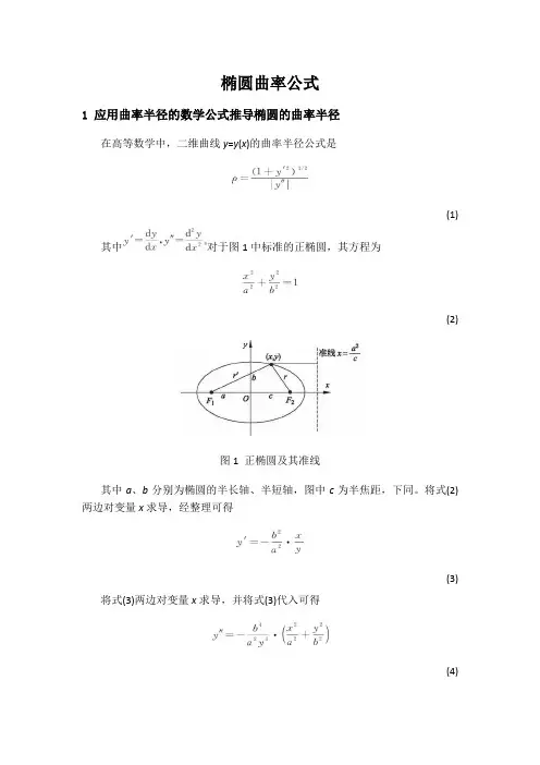 椭圆曲率公式