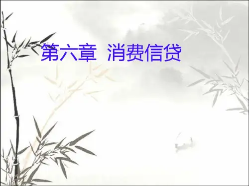 消费信贷 PPT课件-消费信贷