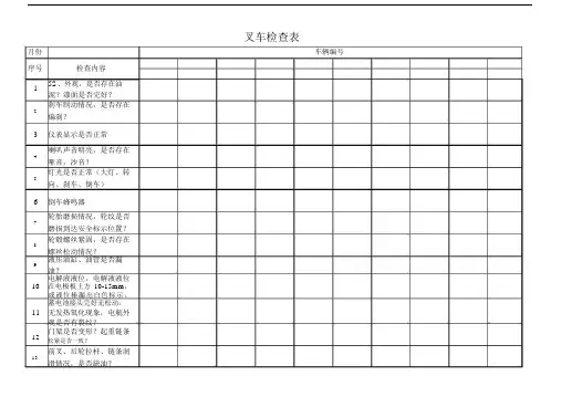 电动叉车运行检查表.docx