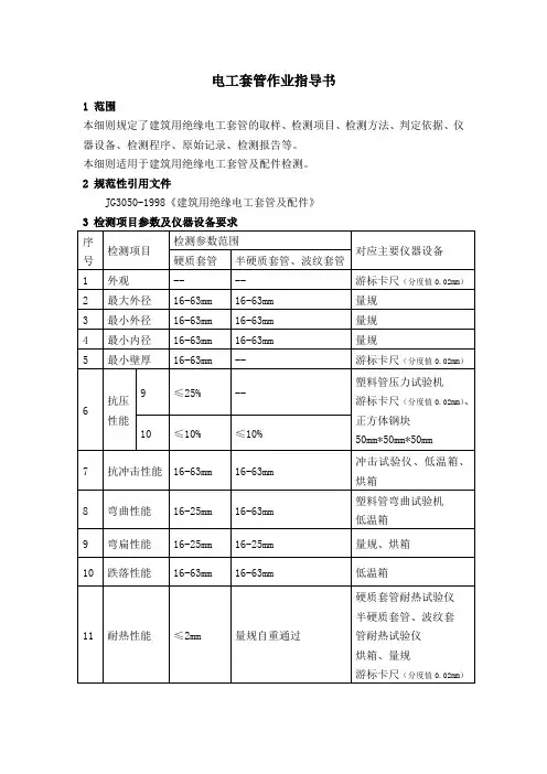 电工套管检测作业指导书