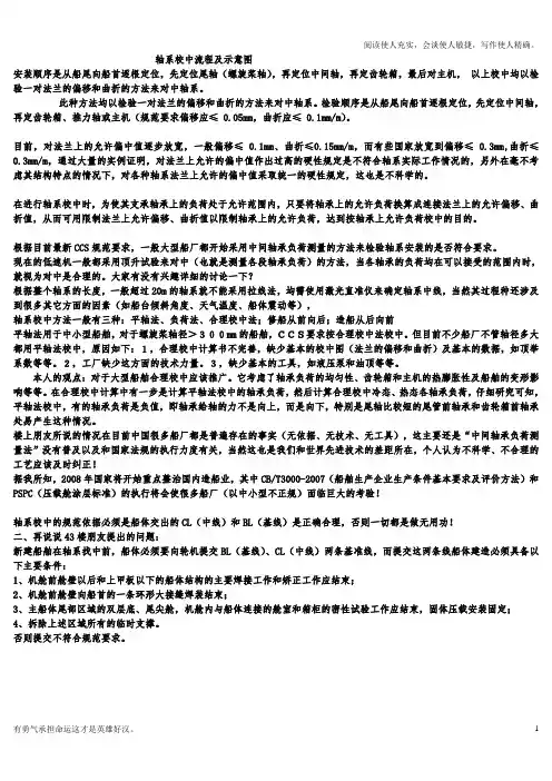 船舶轴系校中流程及示意图
