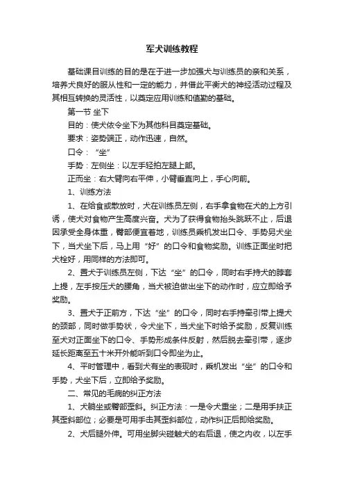 军犬训练教程