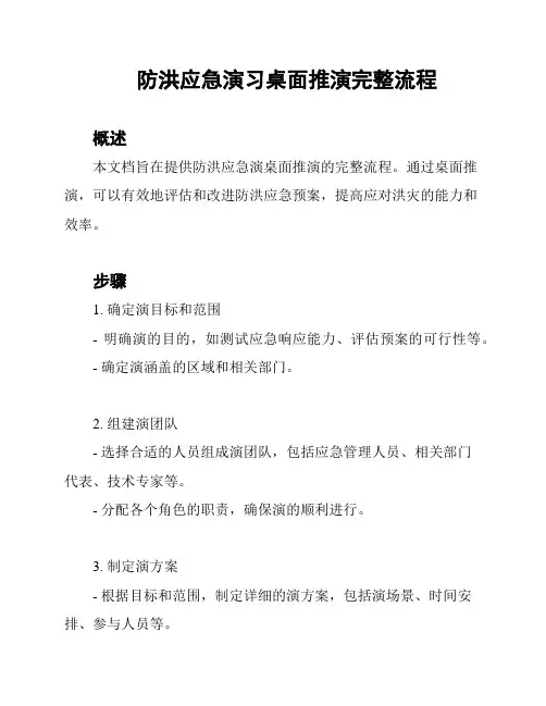防洪应急演习桌面推演完整流程