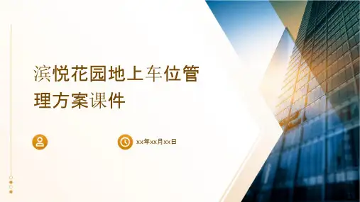 滨悦花园地上车位管理方案课件