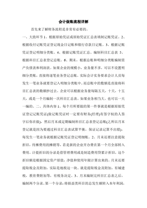 会计做账流程详解 