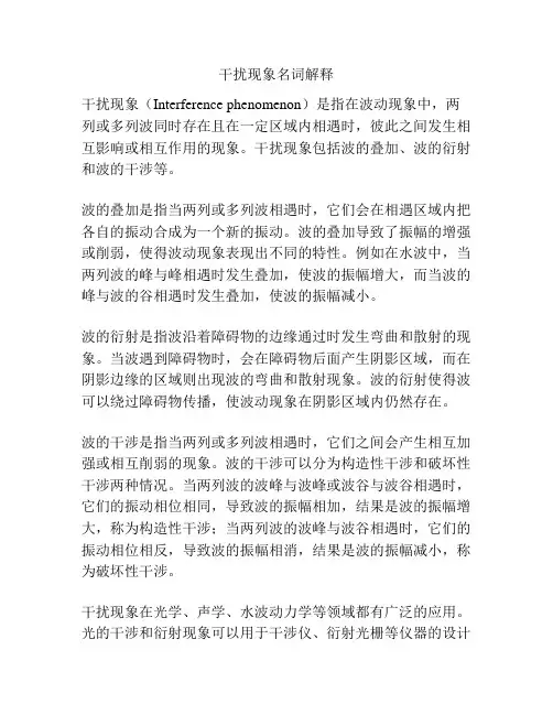 干扰现象名词解释