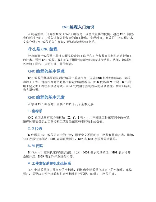cnc编程入门知识