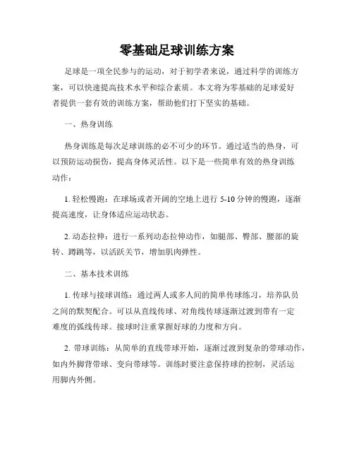 零基础足球训练方案