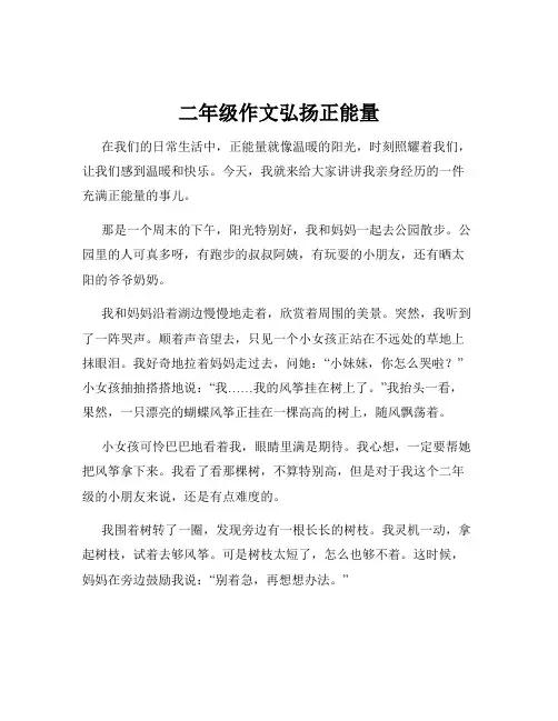 二年级作文弘扬正能量