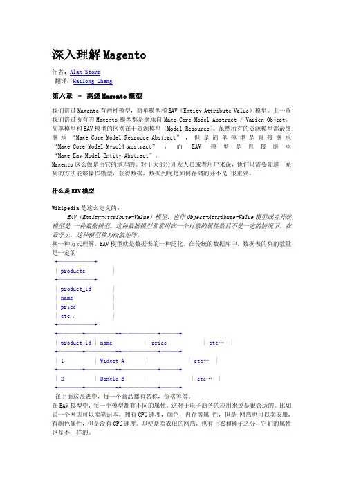 magento教程第六章——高级模型