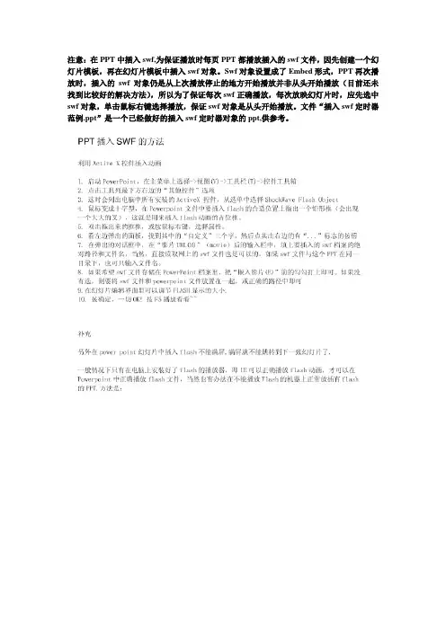 在PPT中插入flash倒计时器方法