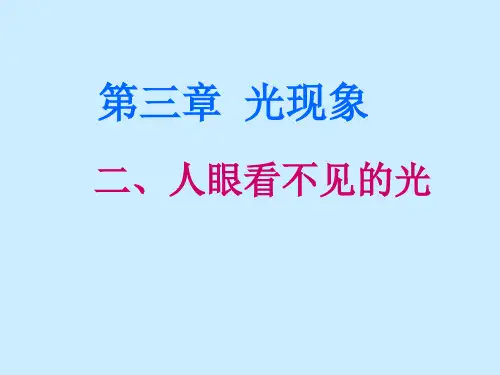 苏科版初中物理八年级上册人眼看不见的光课件