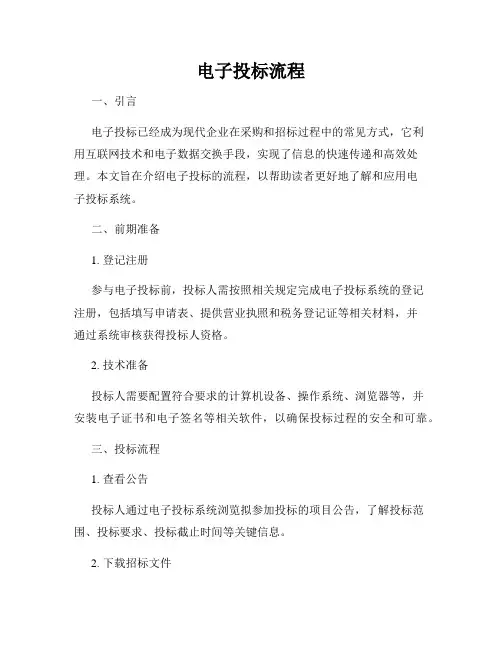 电子投标流程