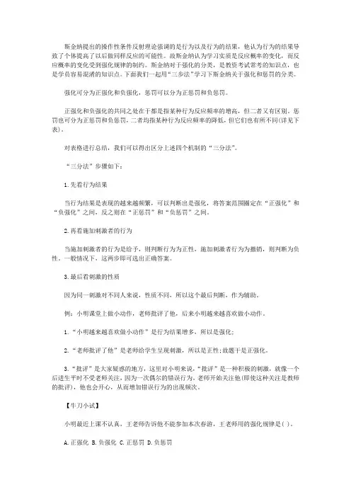 【教师资格考试资料】“三分法”教你区分强化与惩罚
