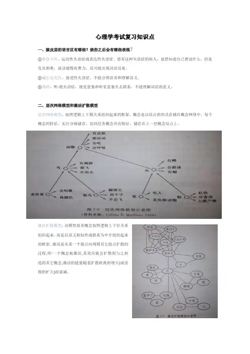 心理学考试复习知识点