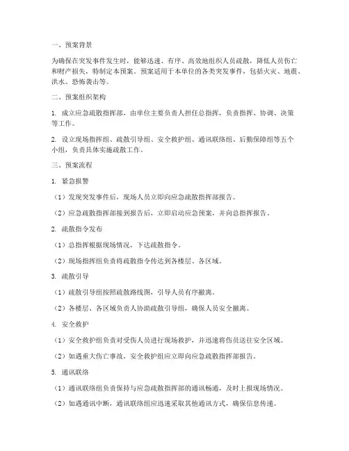 应急疏散预案流程