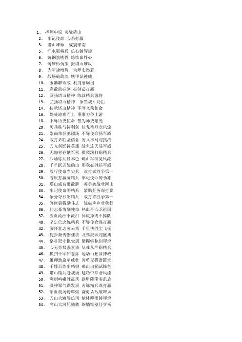 战斗口号