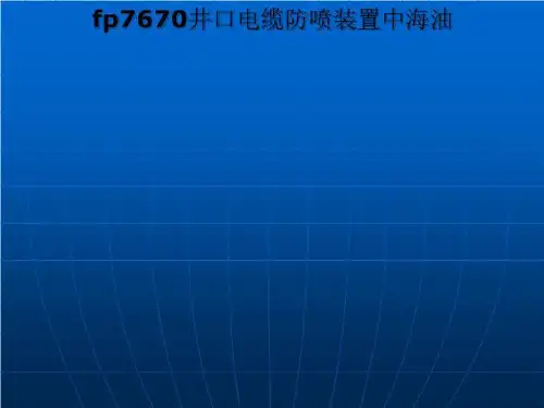 fp7670井口电缆防喷装置中海油