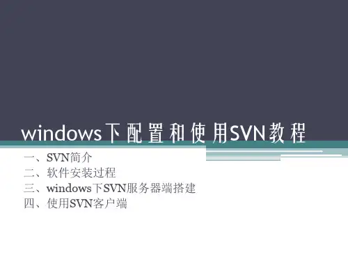 windows下配置和使用svn